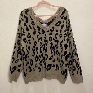 Plus size cheetah print sweater!
